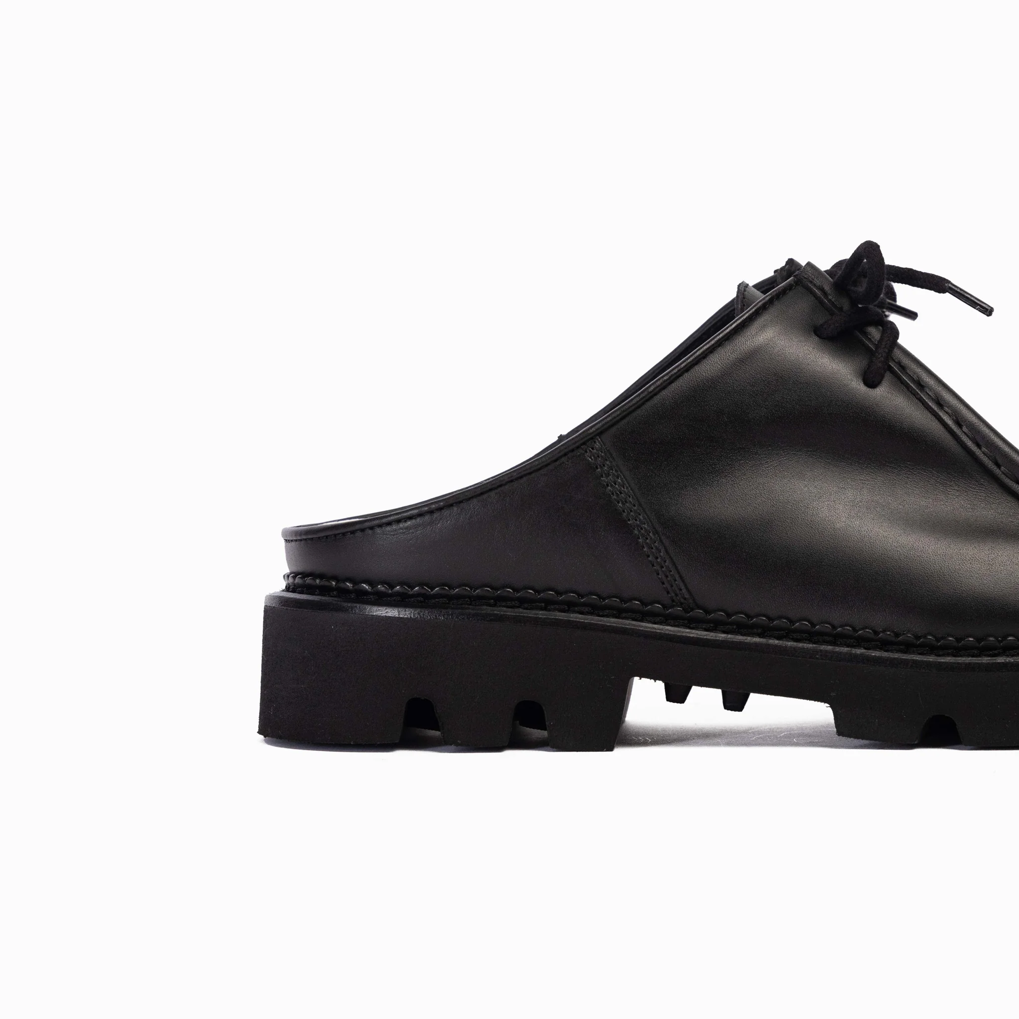 Moc-Toe Derby Mule - Nero - Image 4