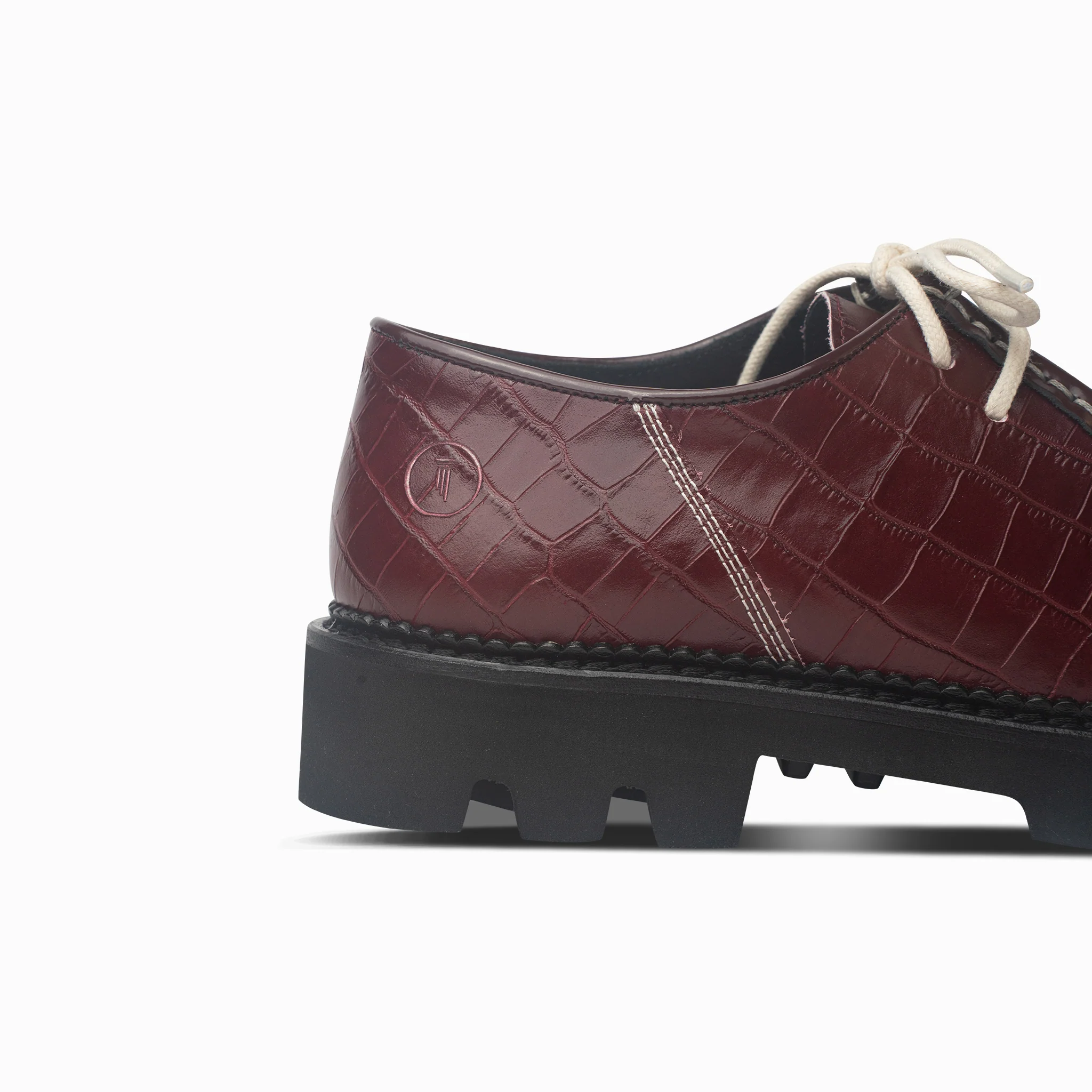 Moc-Toe Derby - Vino Croc - Image 5
