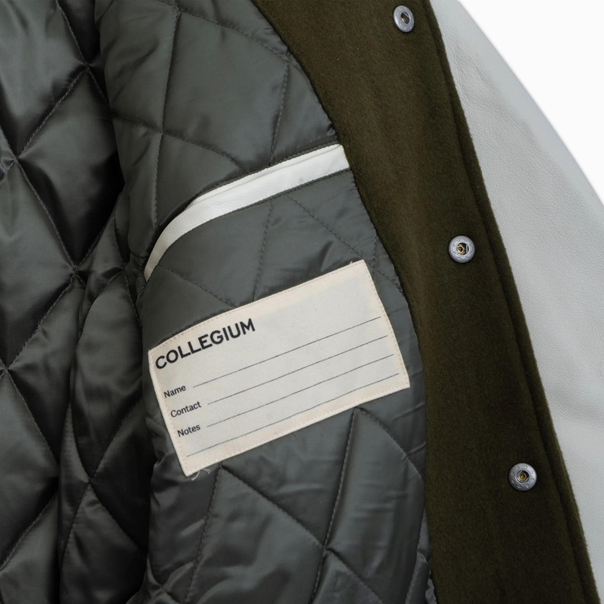 Uniform Varsity Jacket - Olive - Image 4